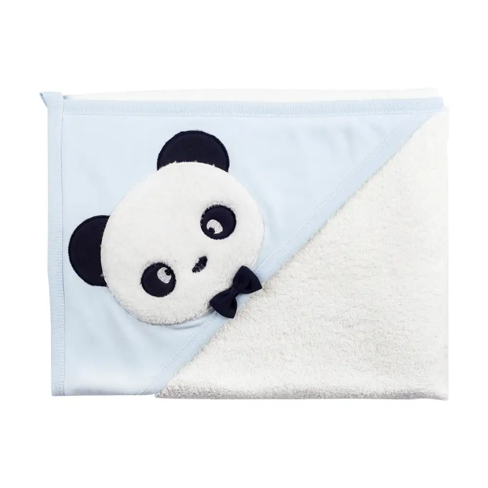 Sarebaby Cute Lovely Serial Baby Towel And Bathrobe Sets %100 Natural Cotton For 0-2 Age Blue